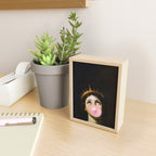Bubblegum Queen Vintage Painting Altered Art Wall print Mini Art Print Gallery Image 2