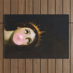 Bubblegum Queen Vintage Painting Altered Art Wall print Outdoor Rug Gallery Image 1