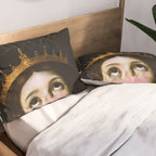 Bubblegum Queen Vintage Painting Altered Art Wall print Pillow Sham Gallery Image 2