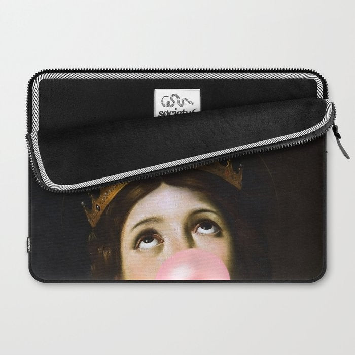 Bubblegum Queen Vintage Painting Altered Art Wall print Laptop Sleeve Gallery Image 2