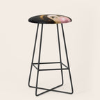 Bubblegum Queen Vintage Painting Altered Art Wall print Stool Gallery Image 1