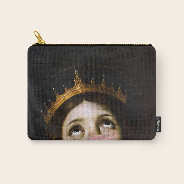 Bubblegum Queen Vintage Painting Altered Art Wall print Carry All Pouch Gallery Image 1