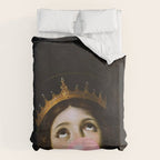 Bubblegum Queen Vintage Painting Altered Art Wall print Duvet Cover Gallery Image 6
