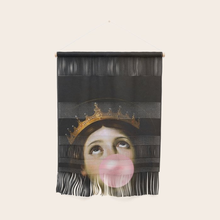 Bubblegum Queen Vintage Painting Altered Art Wall print Wall Hanging Gallery Image 1
