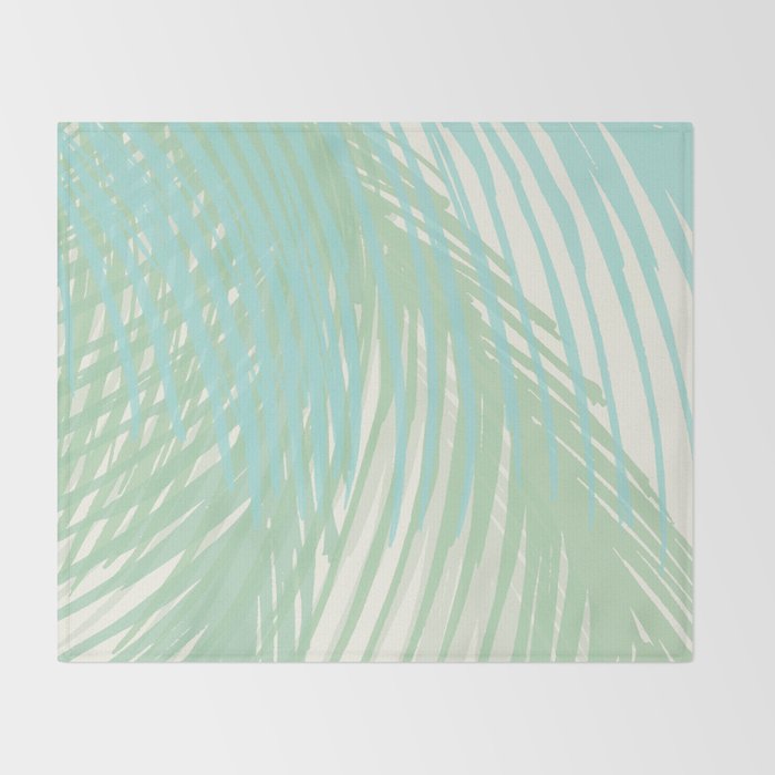 Summer Palms at the Seashore Abstract Tropical Throw Blanket Gallery Image 2