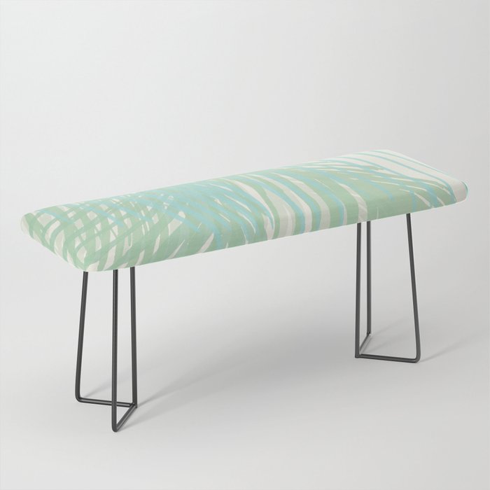 Summer Palms at the Seashore Abstract Tropical Bench Gallery Image 1