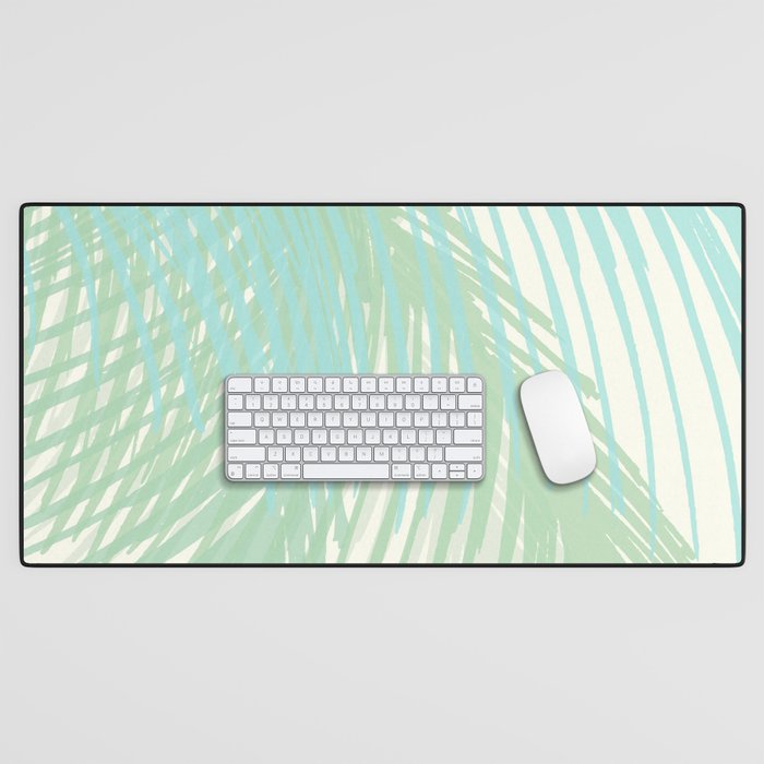 Summer Palms at the Seashore Abstract Tropical Desk Mat Gallery Image 1