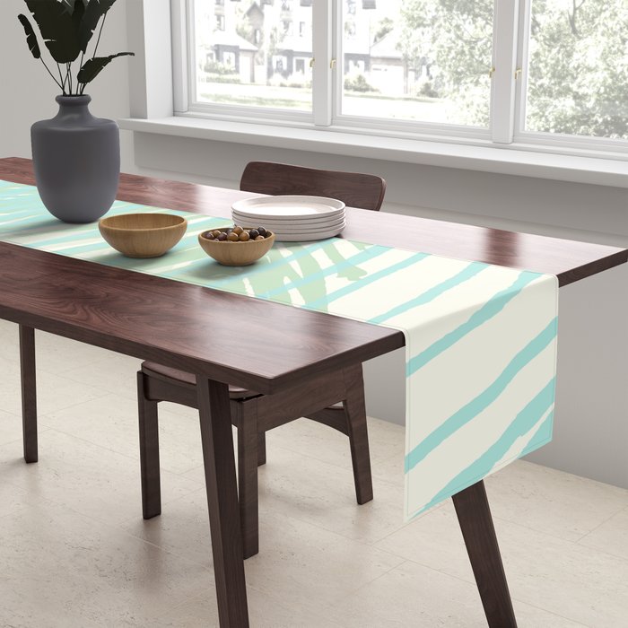 Summer Palms at the Seashore Abstract Tropical Table Runner Gallery Image 2