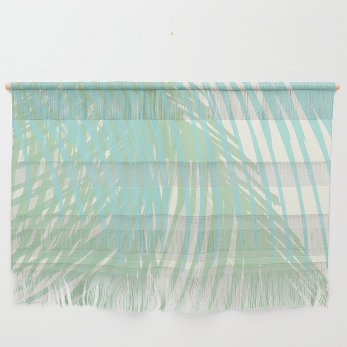 Summer Palms at the Seashore Abstract Tropical Wall Hanging Gallery Image 1