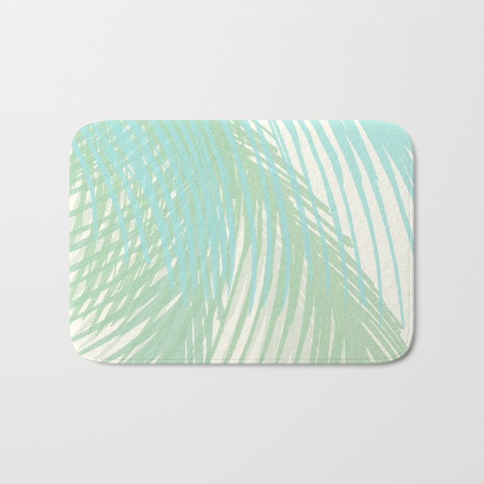 Summer Palms at the Seashore Abstract Tropical Bath Mat Gallery Image 1