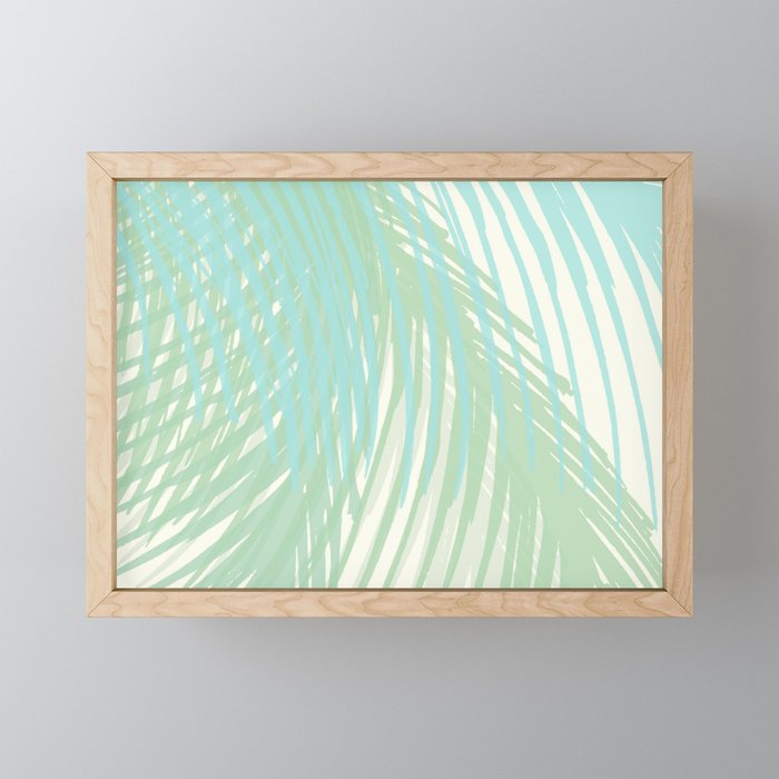 Summer Palms at the Seashore Abstract Tropical Mini Art Print Gallery Image 1