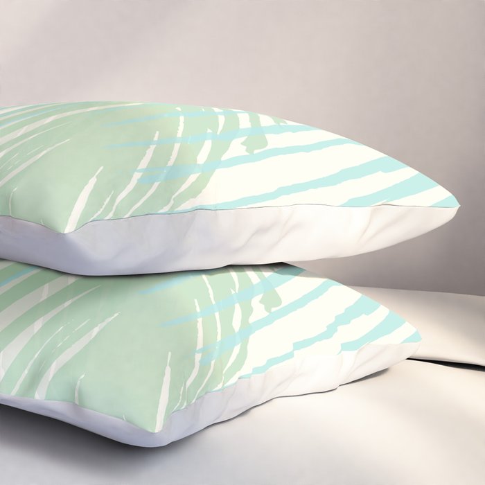 Summer Palms at the Seashore Abstract Tropical Pillow Sham Gallery Image 3
