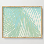 Summer Palms at the Seashore Abstract Tropical Serving Tray Gallery Image 1