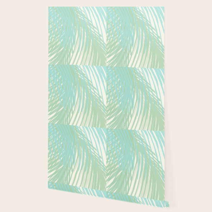 Summer Palms at the Seashore Abstract Tropical Wallpaper Gallery Image 2