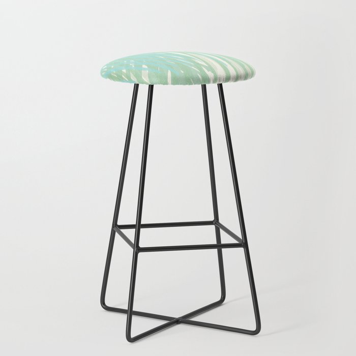 Summer Palms at the Seashore Abstract Tropical Stool Gallery Image 1