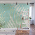 Summer Palms at the Seashore Abstract Tropical Wall Mural Gallery Image 1