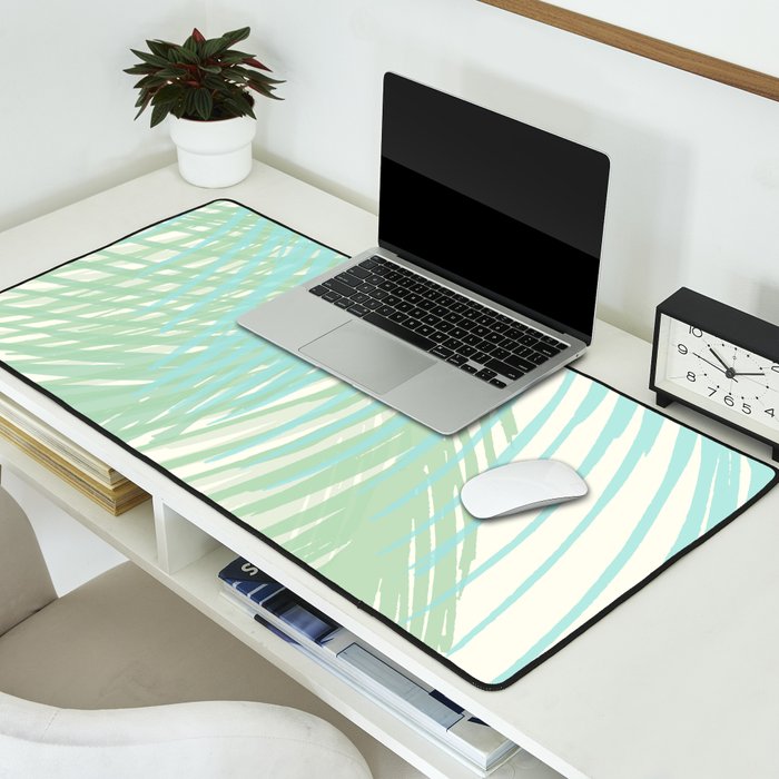 Summer Palms at the Seashore Abstract Tropical Desk Mat Gallery Image 2