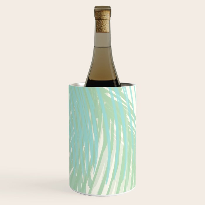 Summer Palms at the Seashore Abstract Tropical Wine Chiller Gallery Image 1