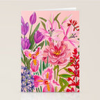 Boho wild flowers bouquet Stationery Card Gallery Image 2