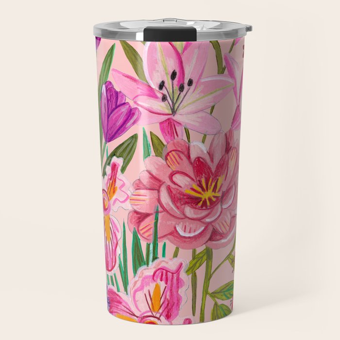 Boho wild flowers bouquet Travel Mug Gallery Image 1
