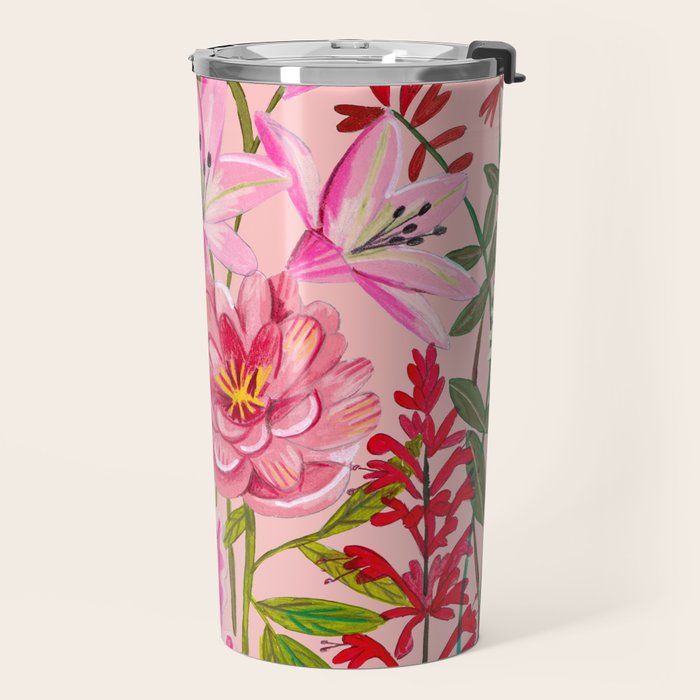 Boho wild flowers bouquet Travel Mug Gallery Image 2