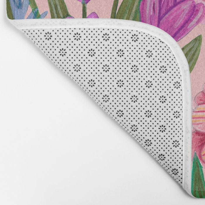 Boho wild flowers bouquet Bath Mat Gallery Image 2