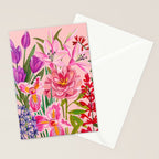 Boho wild flowers bouquet Stationery Card Gallery Image 2