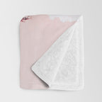 Aerial Pink Beach Print - Pastel - Ocean - Sea - Travel photography Throw Blanket Gallery Image 3