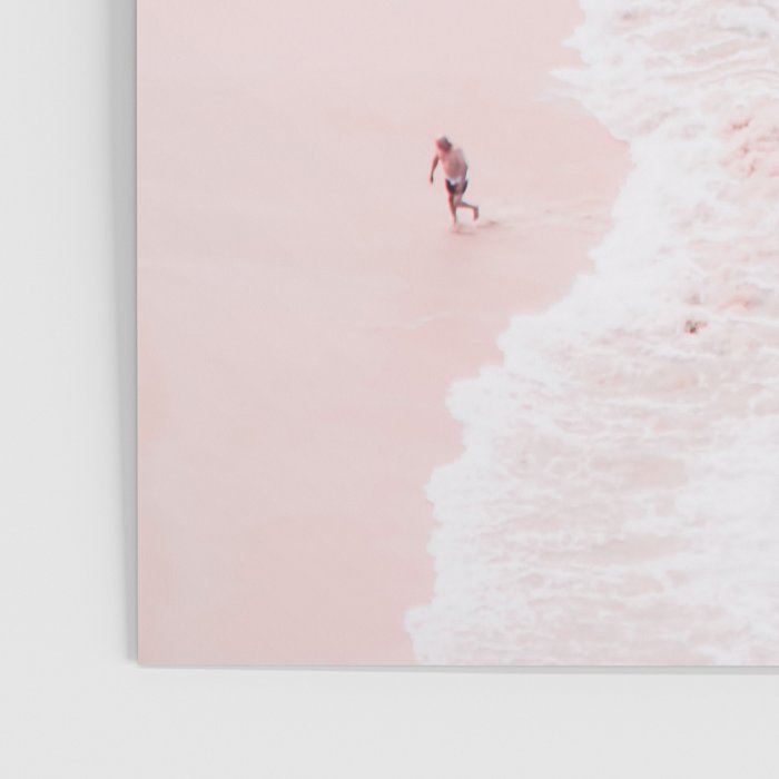 Aerial Pink Beach Print - Pastel - Ocean - Sea - Travel photography Poster Gallery Image 3