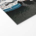 Harbor In Norway Snow Photo | Winter In Norway Boats And Mountains Art Print | Travel Photography Welcome Mat Gallery Image 2