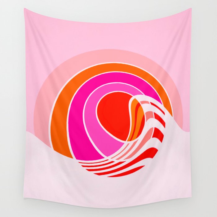 Sun surf - dusk Wall Tapestry Gallery Image 4