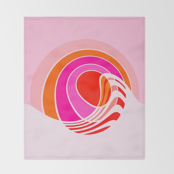 Sun surf - dusk Throw Blanket Gallery Image 2