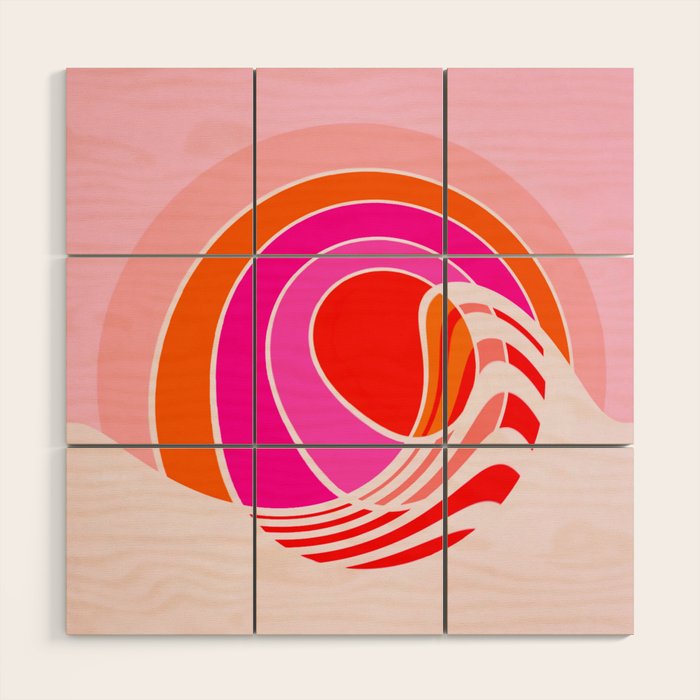 Sun surf - dusk Wood Wall Art Gallery Image 1