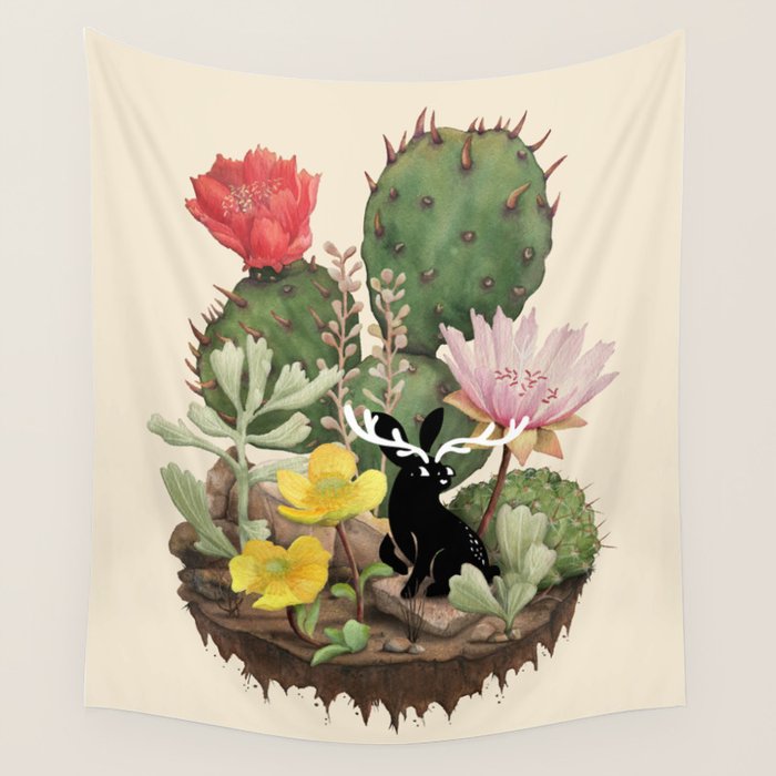 Tiny Jackalope Wall Tapestry Gallery Image 1