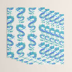 Chinese Dragon - Blue Palette Wrapping Paper Gallery Image 3
