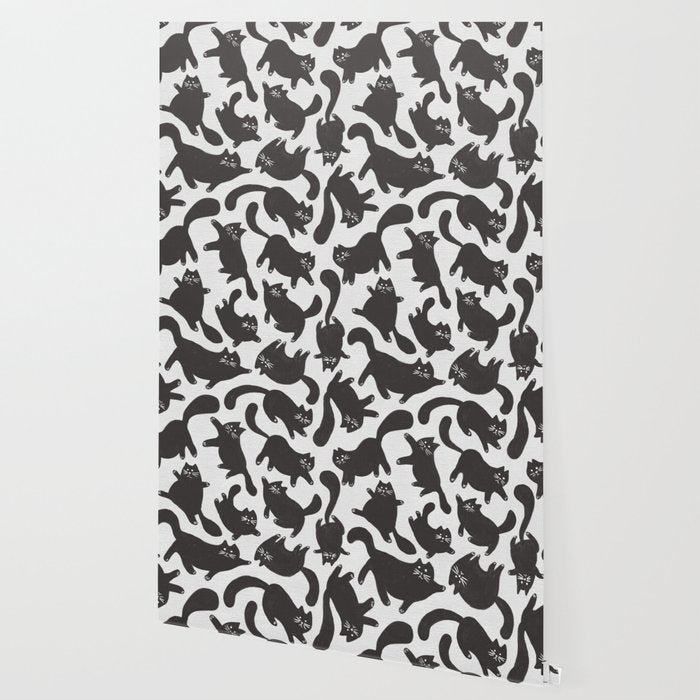 Hand-Drawn Black Cats Wallpaper Gallery Image 2