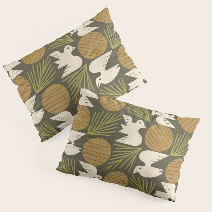 Pine Forest Doves Pillow Sham Gallery Image 3