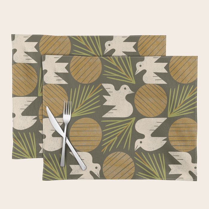 Pine Forest Doves Placemat Gallery Image 1