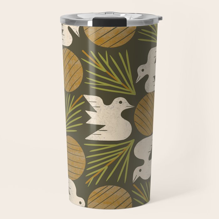 Pine Forest Doves Travel Mug Gallery Image 1
