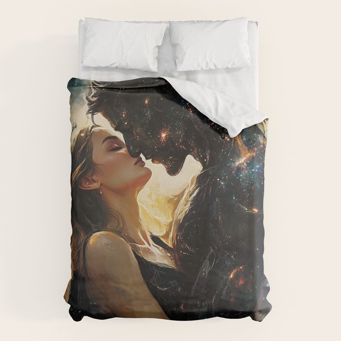 A visit from heaven. Duvet Cover