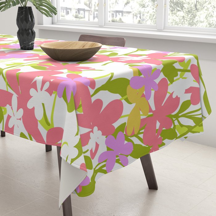 Delicate summer flowers Tablecloth Gallery Image 3