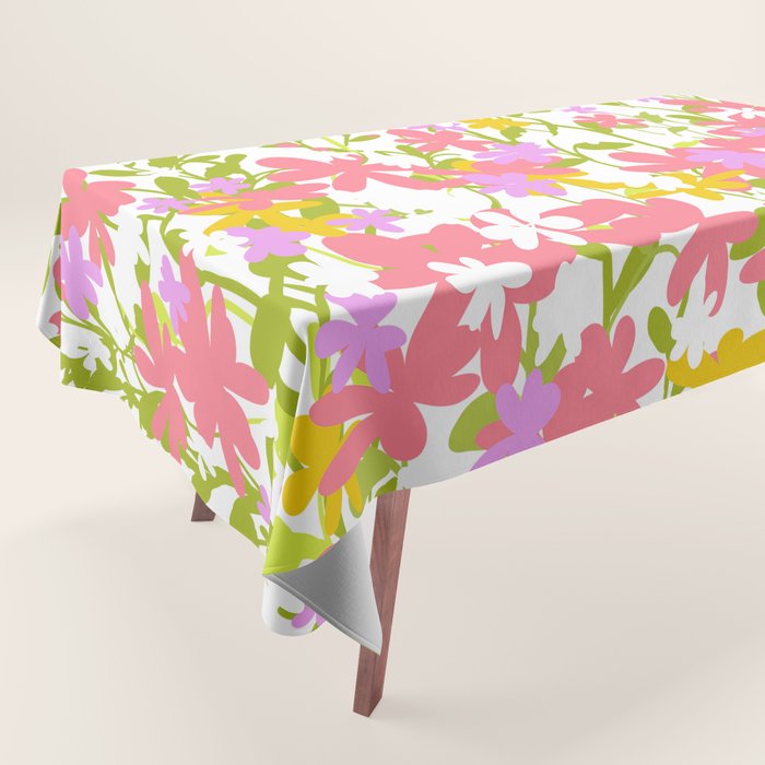 Delicate summer flowers Tablecloth Gallery Image 1