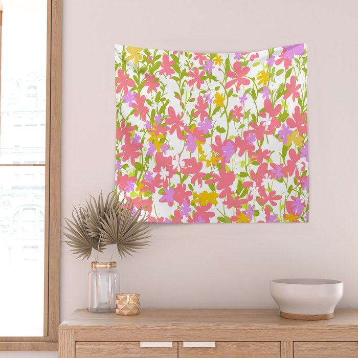 Delicate summer flowers Wall Tapestry Gallery Image 2