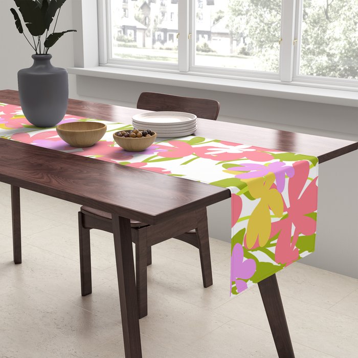 Delicate summer flowers Table Runner Gallery Image 2