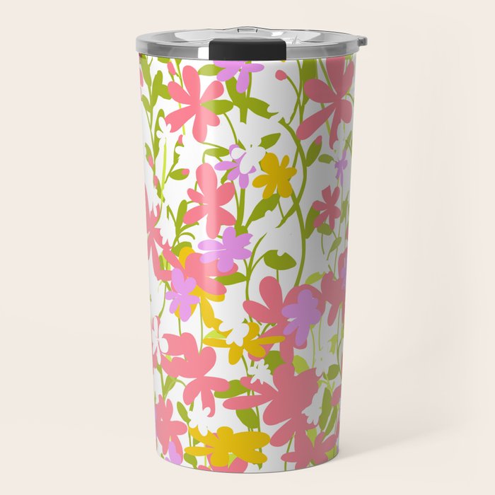 Delicate summer flowers Travel Mug Gallery Image 1