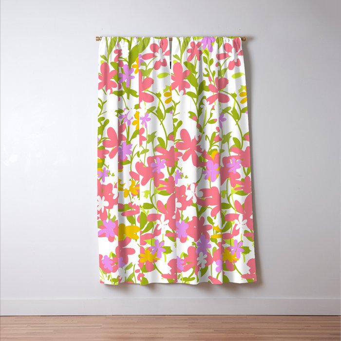 Delicate summer flowers Window Curtain Gallery Image 3
