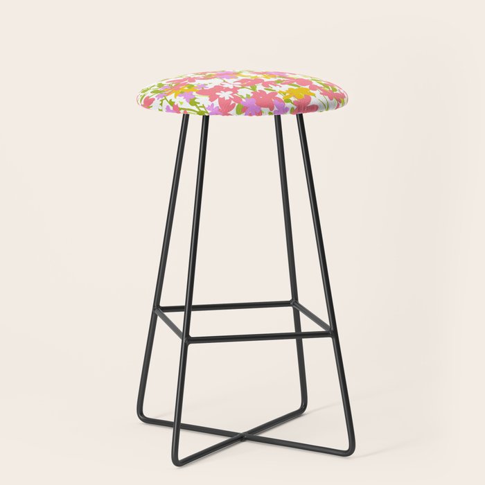 Delicate summer flowers Stool Gallery Image 1