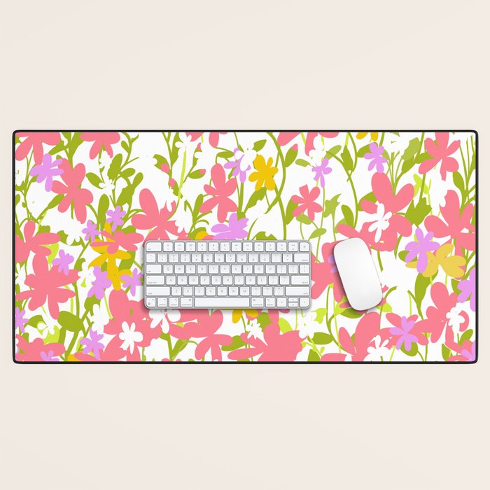 Delicate summer flowers Desk Mat Gallery Image 1