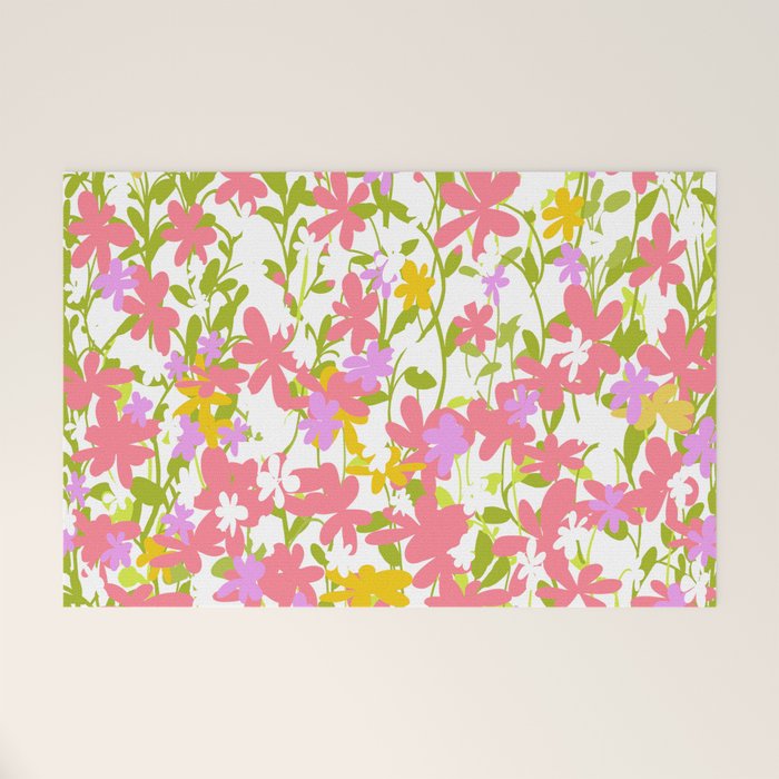 Delicate summer flowers Welcome Mat Gallery Image 1