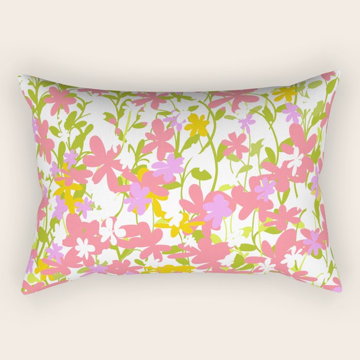 Delicate summer flowers Rectangular Pillow Gallery Image 2